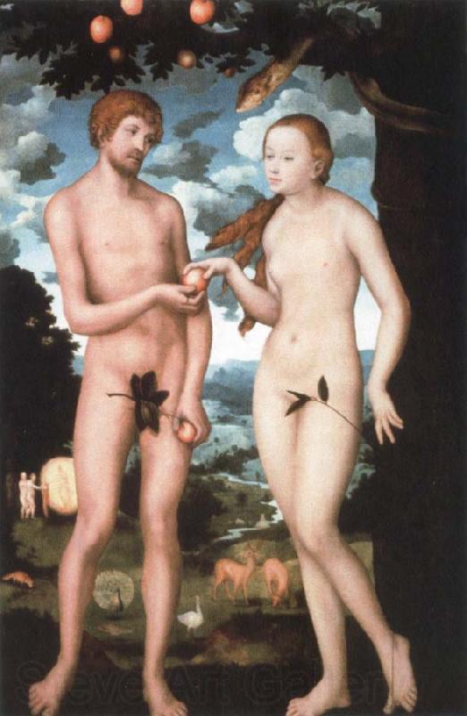 CRANACH, Lucas the Elder adam and eve France oil painting art